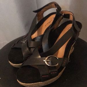 Espadrille wedge sandals. Size 8.5.